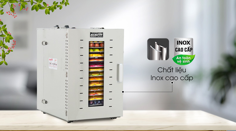 Chất liệu inox cao cấp, hạn chế han gỉ, độ bền lên tới chục năm