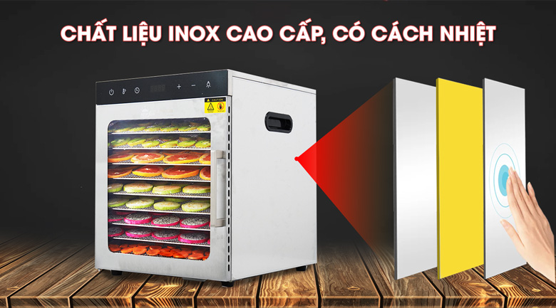 Chất liệu inox cao cấp, có cách nhiệt 