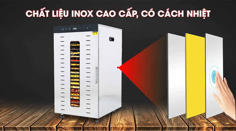 Chất liệu inox cao cấp, có cách nhiệt