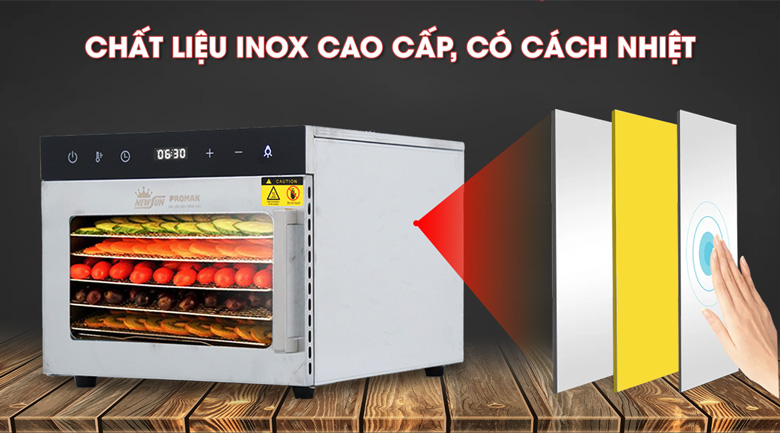 Chất liệu inox cao cấp, có lớp cách nhiệt dày dặn