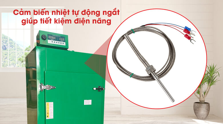 Cảm biến nhiệt thông minh giúp duy trì mức nhiệt ổn định trong suốt quá trình sấy