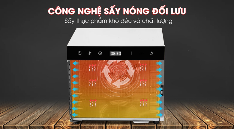 Công nghệ sấy nóng đối lưu sấy thực phẩm khô đều, chất lượng