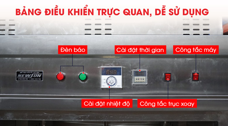 Bảng điều khiển cơ trực quan, dễ sử dụng