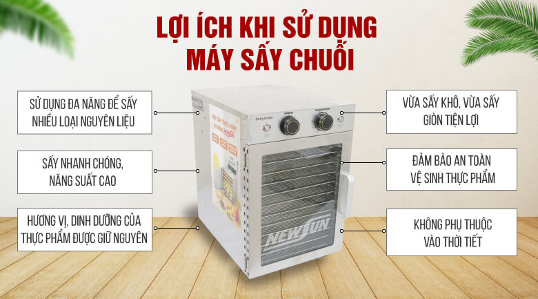 Lợi ích sử dụng máy sấy chuối