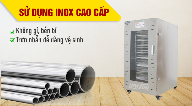 Sử dụng inox cao cấp, hạn chế bị han gỉ 