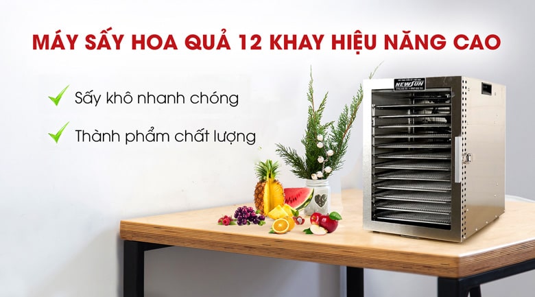 Tủ sấy hoa quả hiệu năng cao 12 khay