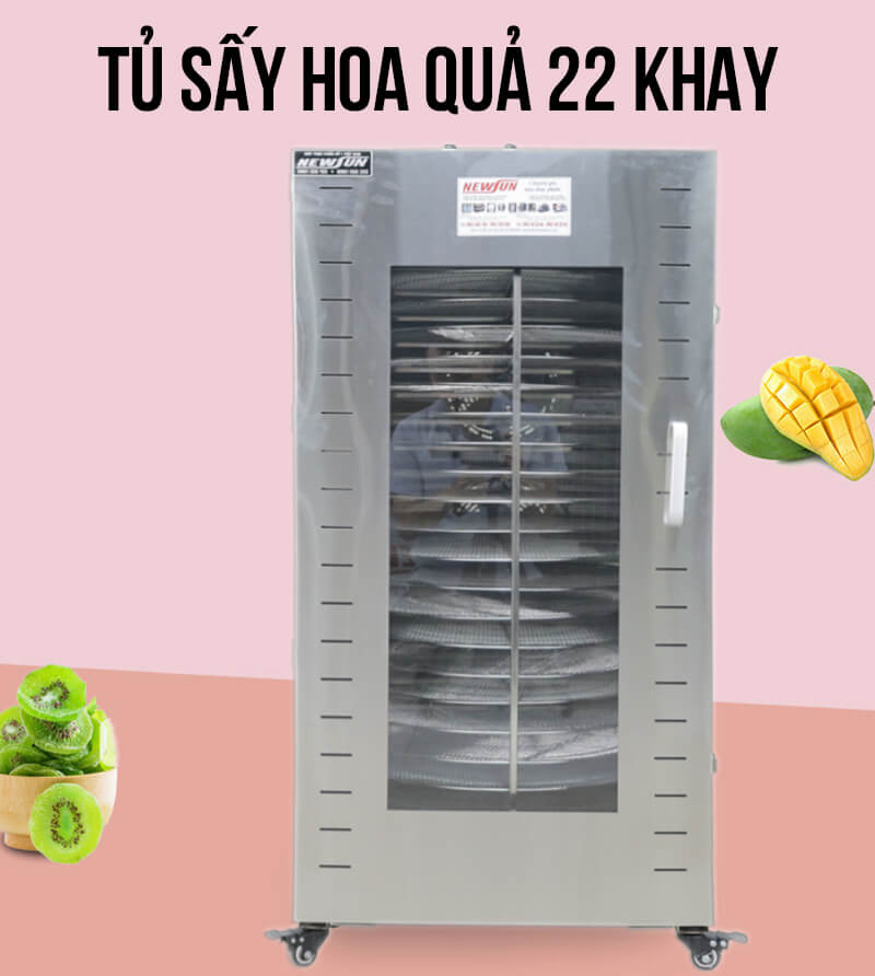 Tủ sấy hoa quả 22 khay năng suất cao