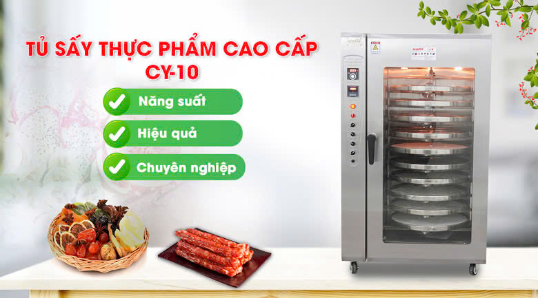 Tủ sấy thực phẩm cao cấp CY-10 dạng xoay Tủ sấy thực phẩm cao cấp CY-10 dạng xoay