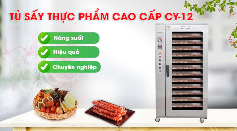 Máy sấy thực phẩm cao cấp CY-12 Máy sấy thực phẩm cao cấp CY-12