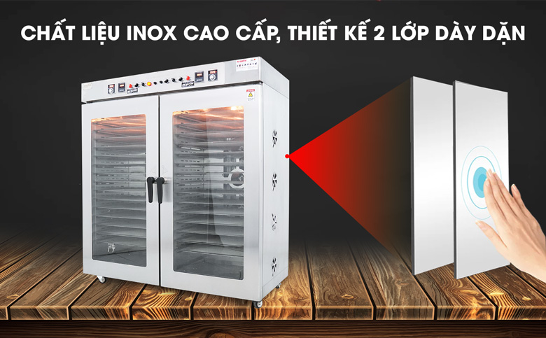 Chất liệu inox cao cấp, 2 lớp cách nhiệt tốt