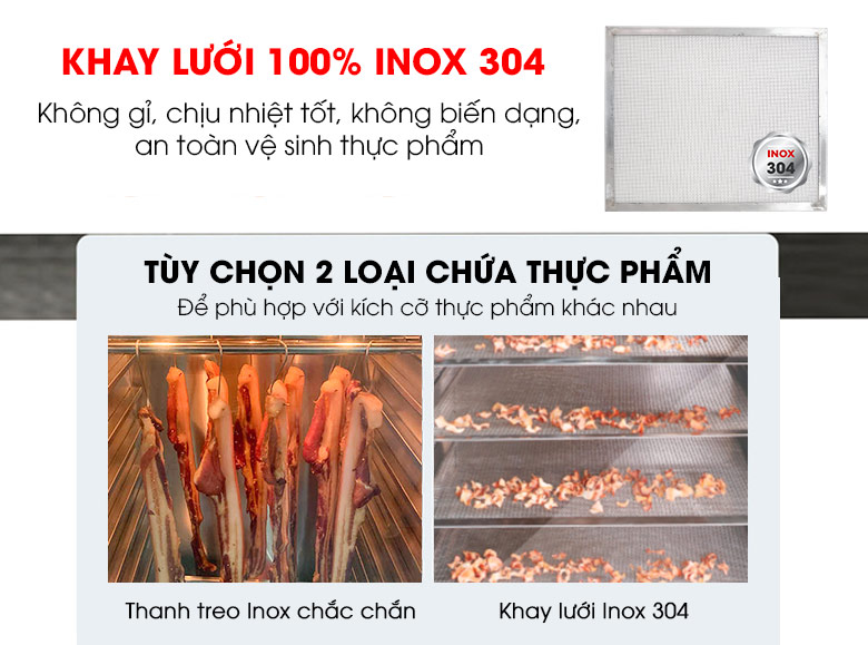 Khay lưới kích thước lớn, được làm từ inox 304 cao cấp