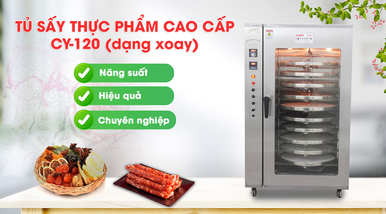 Tủ sấy thực phẩm cao cấp CY-120 dạng xoay