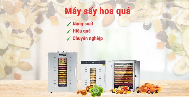 Máy sấy khô hoa quả có cấu tạo gồm những gì?