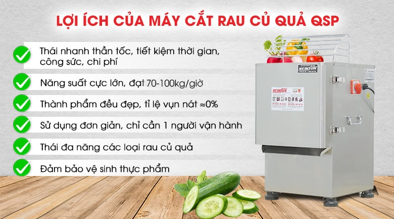 Lợi ích của máy cắt rau củ quả QSP
