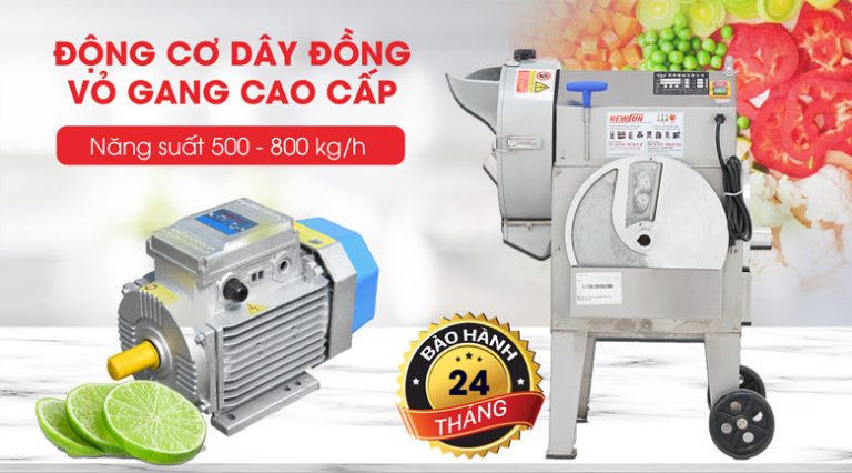 Sử dụng động cơ dây đồng vỏ gang cao cấp cho năng suất cao 