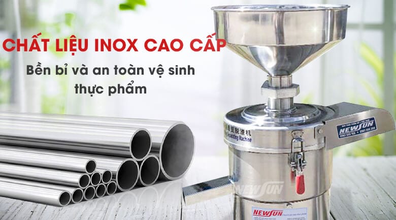 Chất liệu inox cao cấp bền bỉ và an toàn 