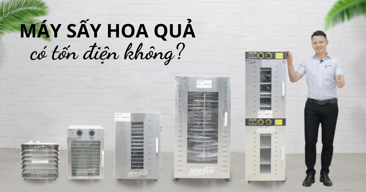 Máy sấy hoa quả có tốn điện không? Cách sử dụng tiết kiệm điện