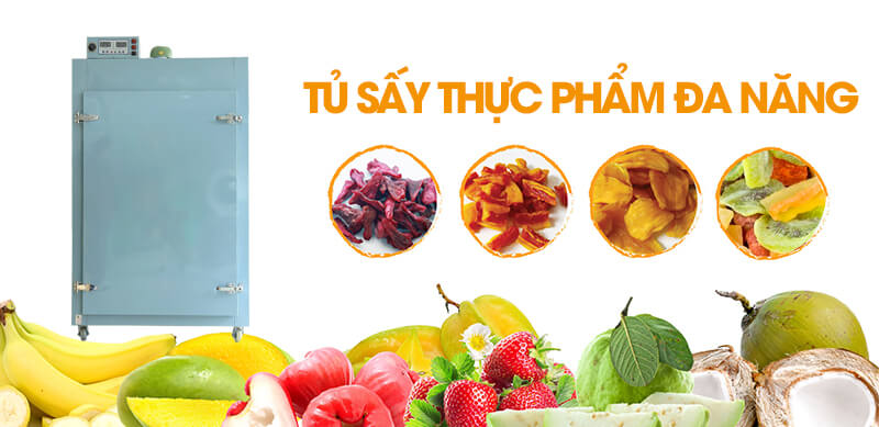 máy sấy măng khô 12 khay xoay