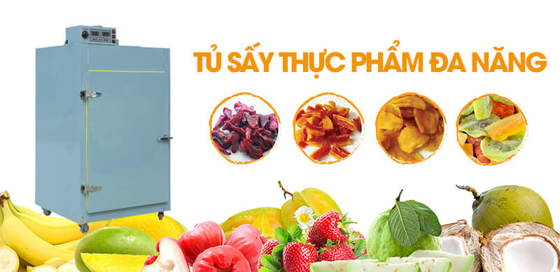 Máy sấy măng khô 16 khay dạng xoay