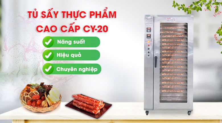 Review TOP 5 máy sấy tôm nõn giá tốt, được yêu thích hiện nay máy sấy tôm nõn CY-20